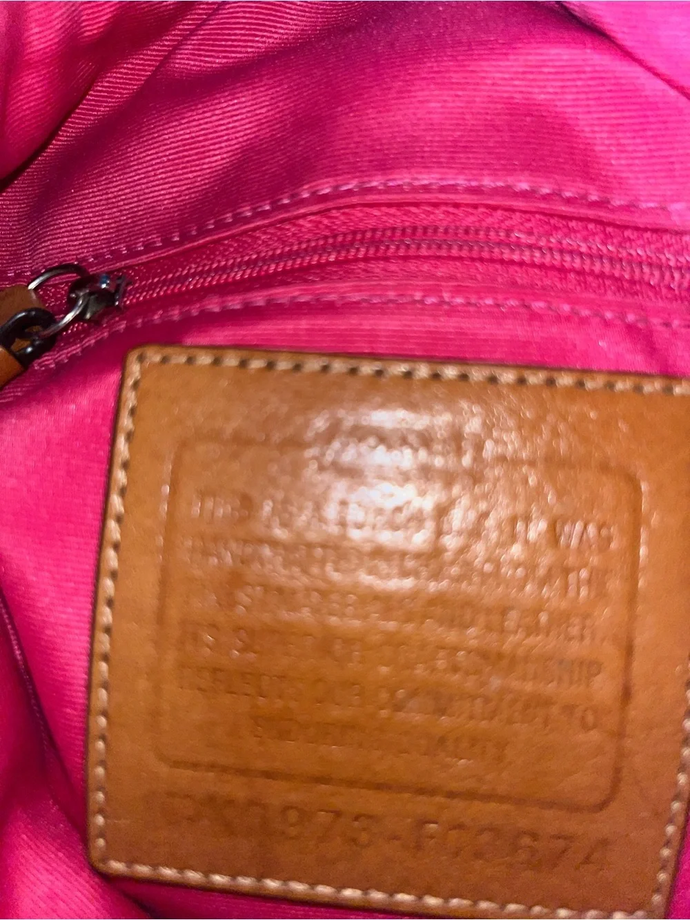 Coach Signature Canvas Crossbody with Hot Pink Trim
